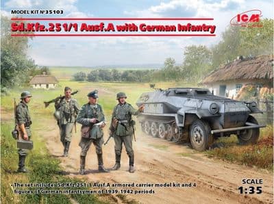 ICM35103  Sd.Kfz.251/1 Ausf.A with German Infantry