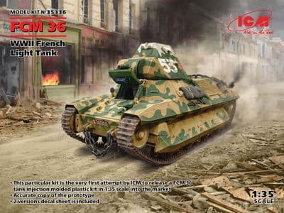 ICM35336  French FCM 36 WWII Light Tank (100% new molds)