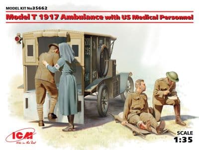 ICM35662 Model T 1917 Ambulance with U.S. Medical Personnel