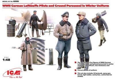 ICM48086 WWII German Luftwaffe Pilots and Ground Personnel in Winter Uniform (5 figures)