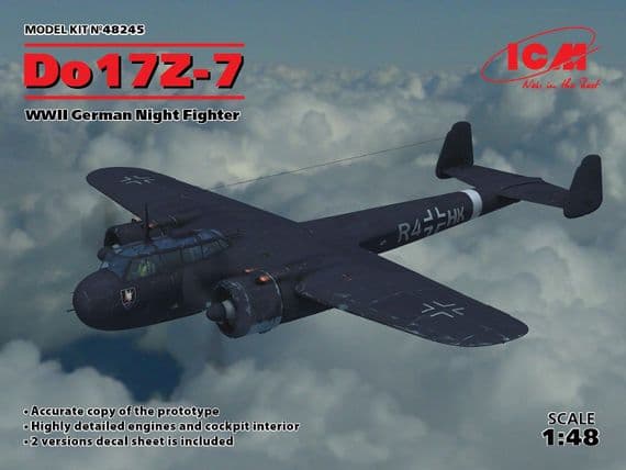 ICM48245  Dornier Do-17Z-7 WWII German Night Fighter