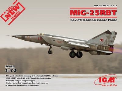 ICM72172 Mikoyan MiG-25RBT Soviet Reconnaissance Plane (100% new molds)