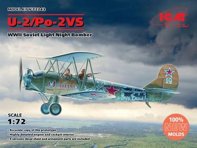 ICM72243  Polikarpov U-2/Po-2VS WWII Soviet Light Night Bomber (100% new molds)