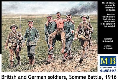 MB35158  British and German soldiers, Somme