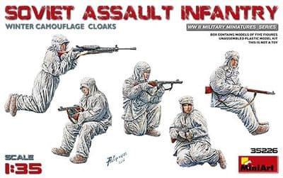 MT35226 Soviet Assault Infantry (Winter Camouflage Cloaks)(WWII)