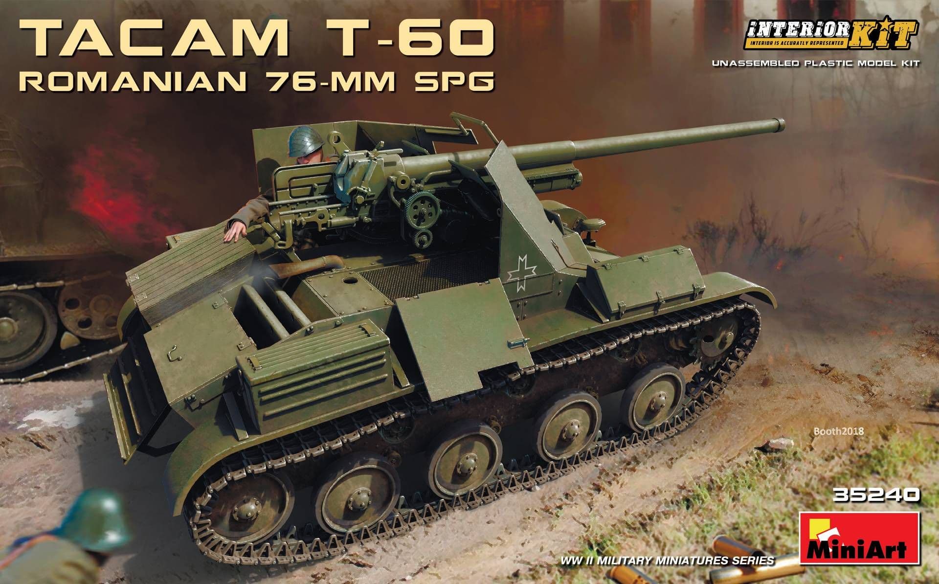 MT35240 ROMANIAN T-60 76-mm SPG TACAM WITH INTERIOR KIT
