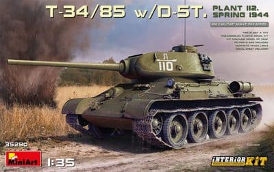 MT35290   Soviet T-34/85 w/D-5T. PLANT 112. SPRING 1944. with INTERIOR