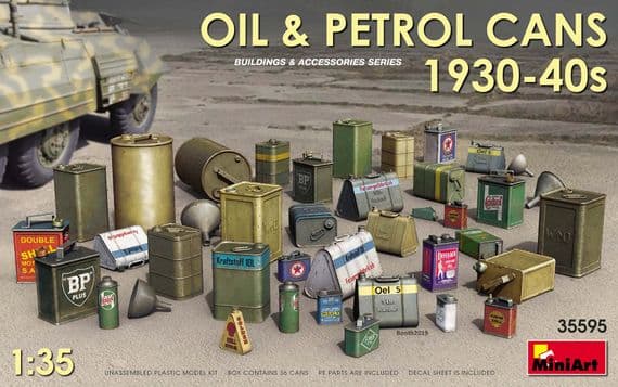 MT35595 Oil and petrol cans from the 1930-40s.