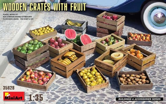 MT35628  WOODEN CRATES WITH FRUIT
