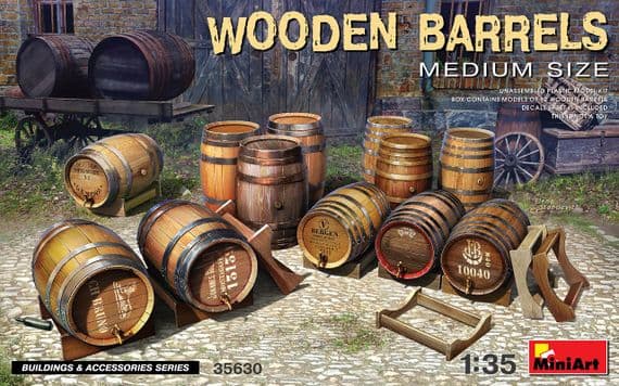 MT35630  WOODEN BARRELS. MEDIUM SIZE