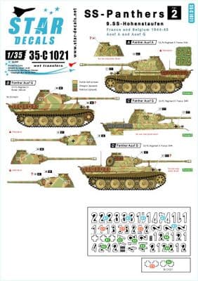 STAR35-C1021 SS-Panthers # 2 - 9. SS-Hohenstaufen, France and Belgium. Pz.Kpfw.V Ausf.A and Ausf.G.