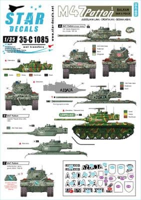 STAR35-C1085 M47 Patton # 1. Balkan War & Peace. Jugoslavia JNA, Croatia HV and Bosnia ABiH.