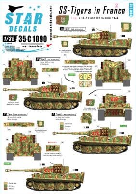 STAR35-C1090 SS-Pz.Kpfw.VI Tigers in France # 2. 2. Kompanie / s.SS.Pz-Abt 101, Normandie France Sum