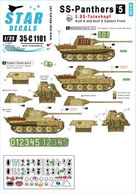 STAR35-C1101 SS-Panthers # 5. 3. SS-Totenkopf. Panther Ausf A and Bef-Panther Ausf G. Ostfront 1944-