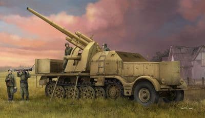 TP09577  German WWII Schwerer Zugkraftwagen 18t w/ 8.8cm FlaK