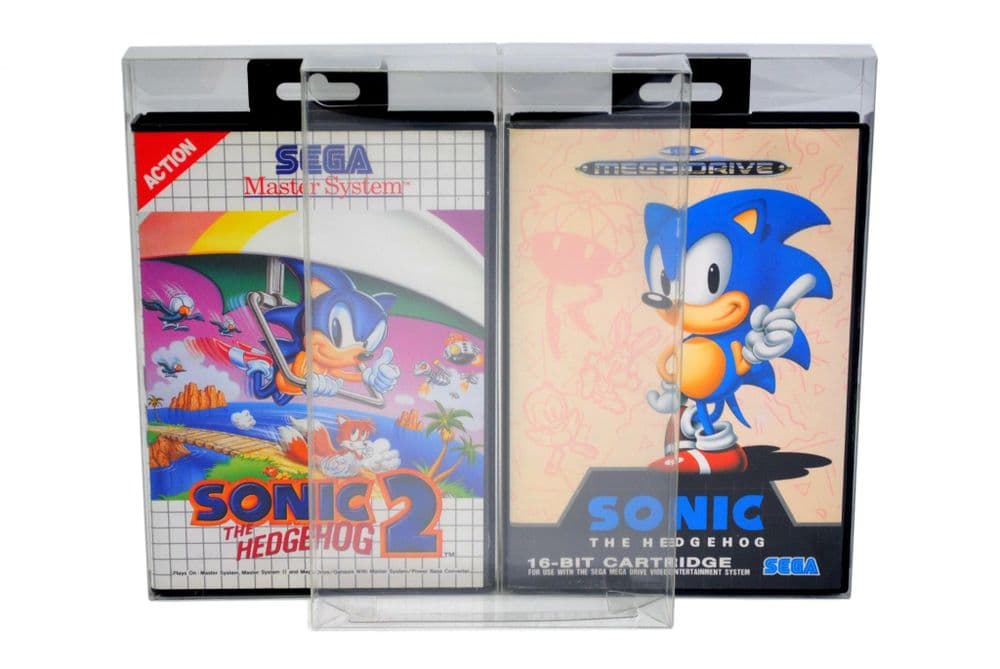 GP2 Sega Mega Drive / Master System Game Box Protectors With Tag