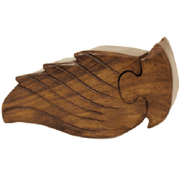 Angel Wing Wooden Puzzle Trinket Box