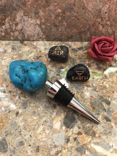 Blue Howlite Wine Bottle Stopper