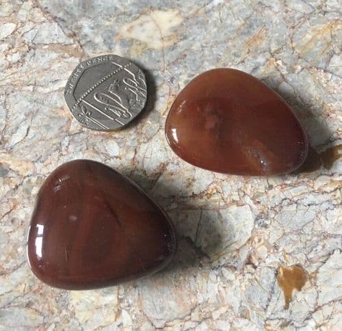 Carnelian Smooth Stone Palmstone