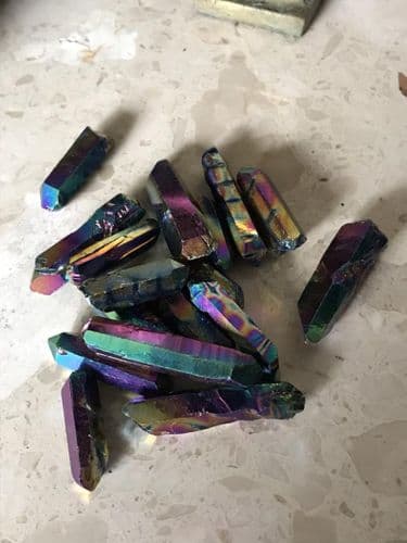 Celestial Aura Quartz Point, Rainbow Gemstone