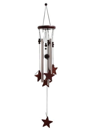 Classic Stars Wood and Tube Wind Chime