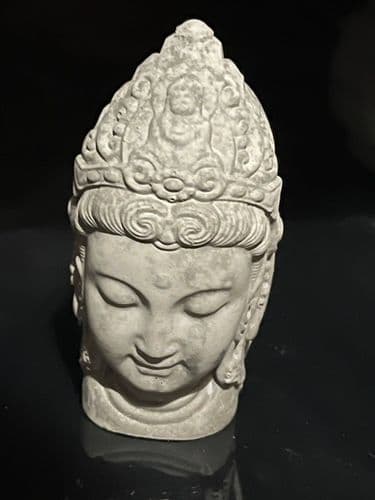 Concrete Buddha Head Ornament
