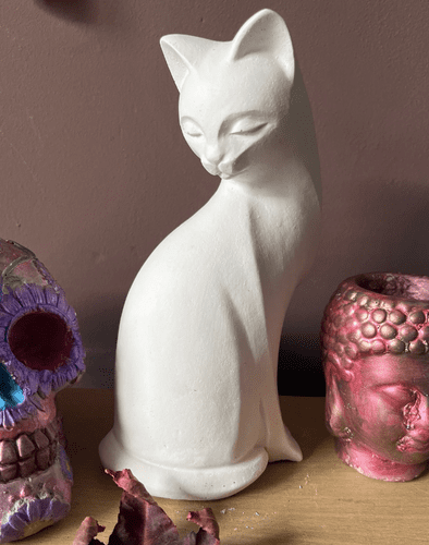 Concrete Cat Ornament