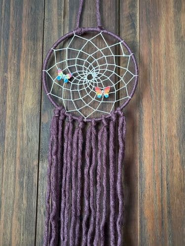Handmade Purple Butterfly Dreamcatcher (2)