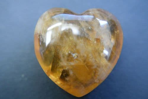 Honey Calcite, Premium Large Heart