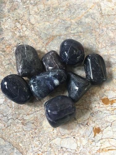 Iolite Tumblestone Small Reiki Healing Crystal Healing, Water Sapphire