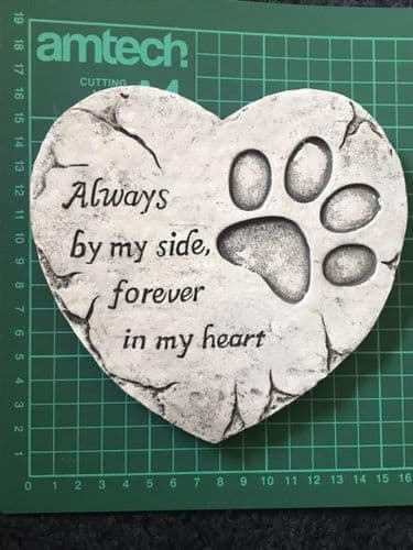 Latex Mould to Create this Heart Pet Memorial Plaque