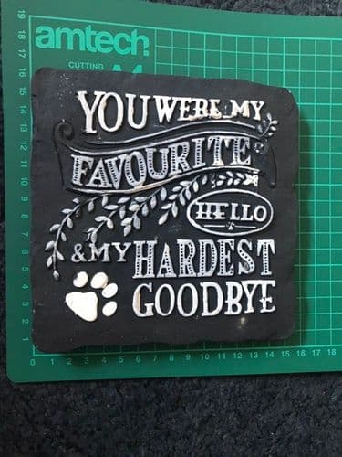 Latex Mould to make this Square Shaped Pet Memorial Plaque