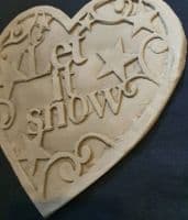 Let it Snow Christmas Plaque Latex Mould
