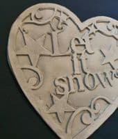 Let it Snow Christmas Plaque Latex Mould