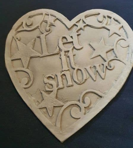 Let it Snow Christmas Plaque Latex Mould
