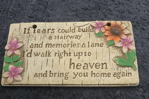 Memorial Plaque Latex Mould (Tears)