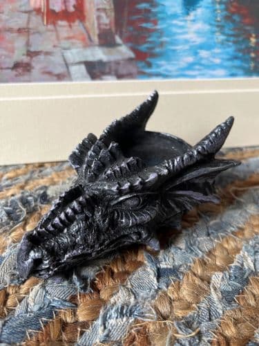 Painted Dragon Head Candle Holder
