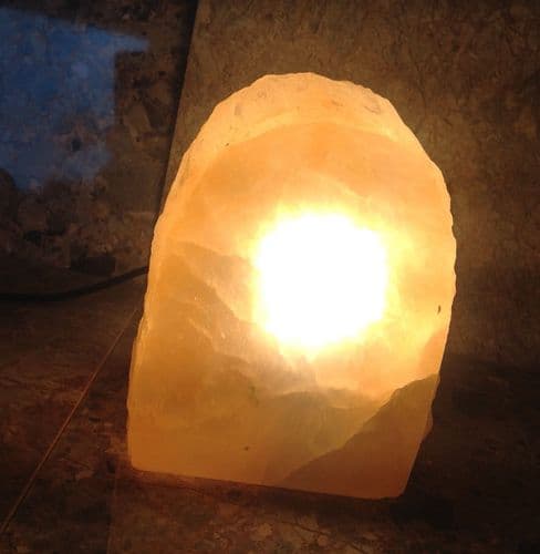 Red Selenite Lamp