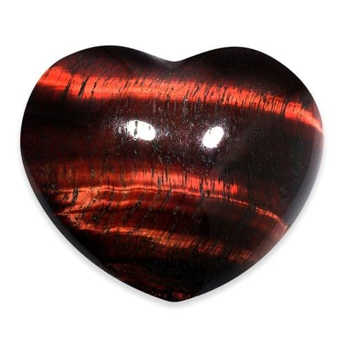 Red Tigers Eye Pocket Heart