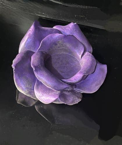 Resin Rose Candle Holder
