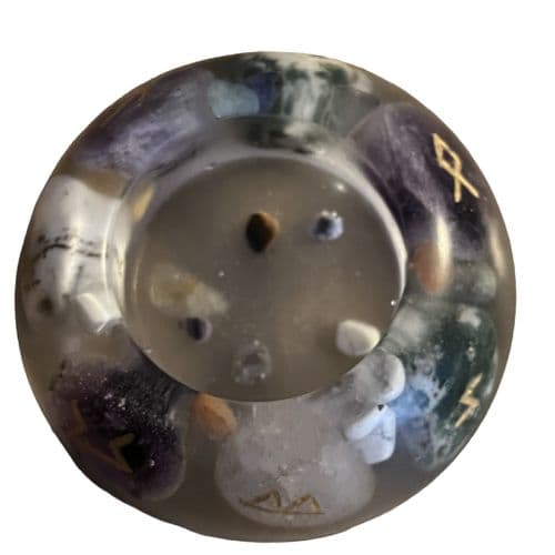 Runic Candle Holder Small Round