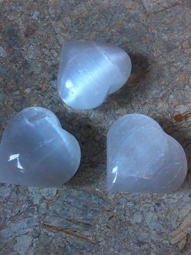 Selenite Heart, Angel Stone, Medium, Meditation, Reiki Healing, Valentines Gift