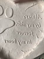 Silicon Mould to create this Heart Shaped Pet Memorial Plaque,  Dog, Cat, Paw Print