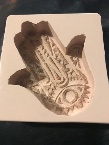 Silicone Mould to make a Hamsa Hand Deep Plaque