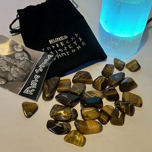 Tigers Eye Starter Rune Stone Set