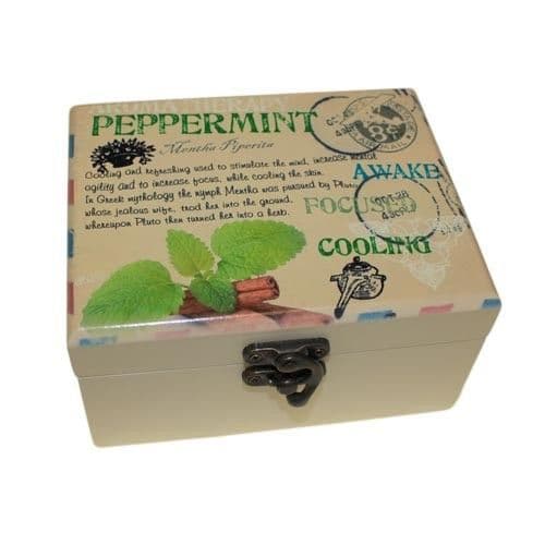 Vintage Wooden Aromatherapy Box, 12 Bottles