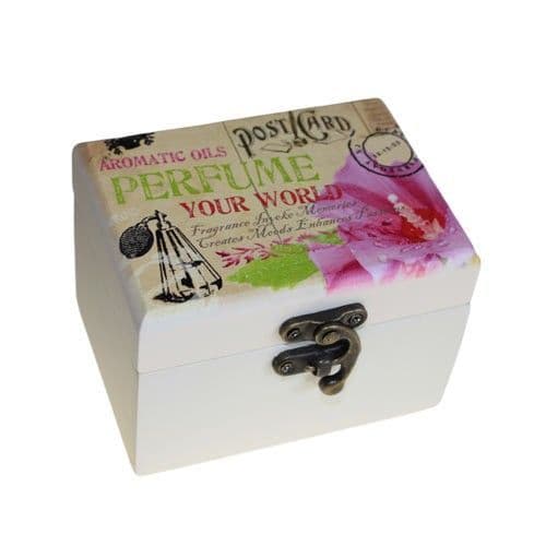 Vintage Wooden Aromatherapy Box 6 Bottles