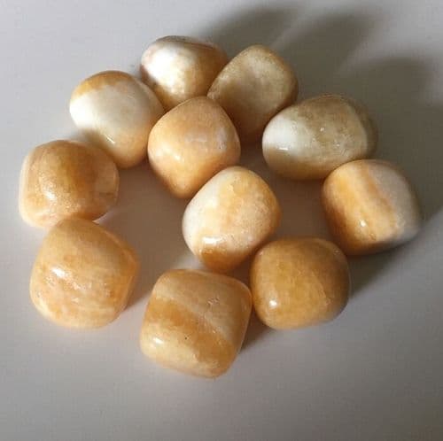 Yellow Calcite Tumblestone, Reiki Healing, Chakra Stone