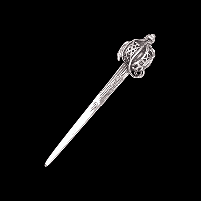 Basket Hilt Silver Kilt Pin 2211