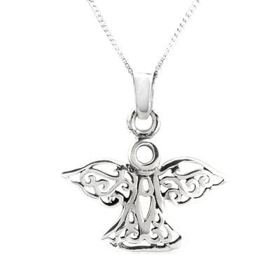 Celtic Angel Silver Plated Pendant 9178